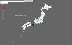 日本地図でGoogle Trends検索